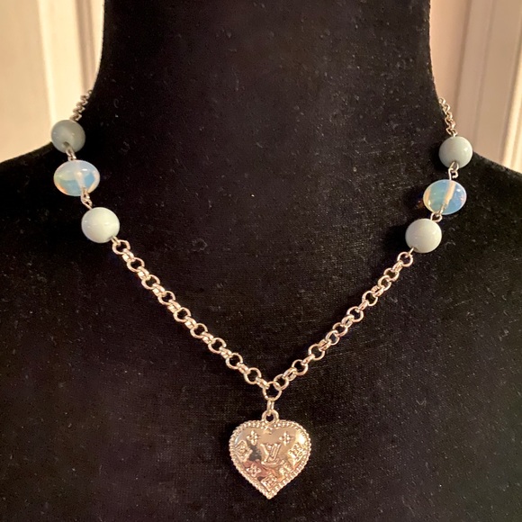 Up cycled Louis Vuitton heart charm